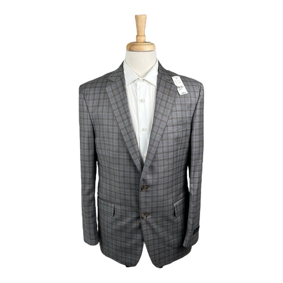 Brooks Brothers Regent Fit Reda Wool Blue Brown Wool Blazer Size 40R NWT 498$